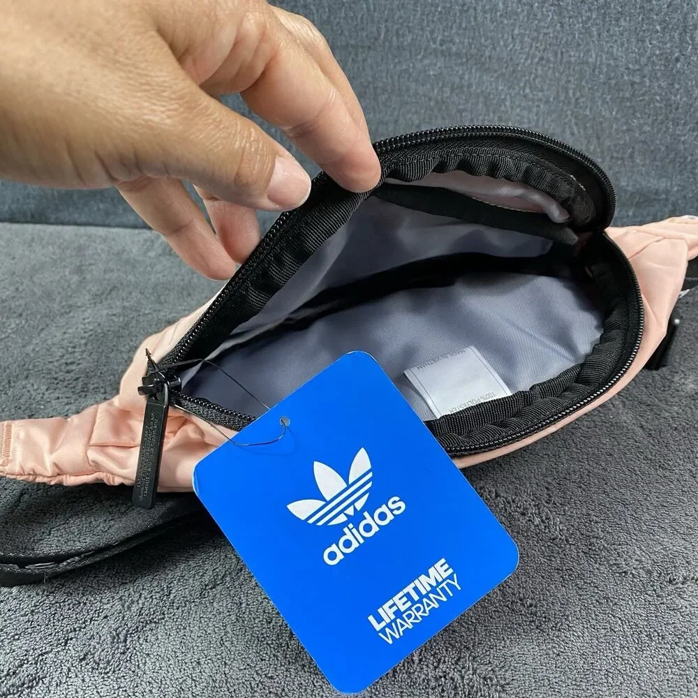 Adidas Originals National Waist Fanny Pack Pink Crossbody Bag Hip Belt NWT 12x6